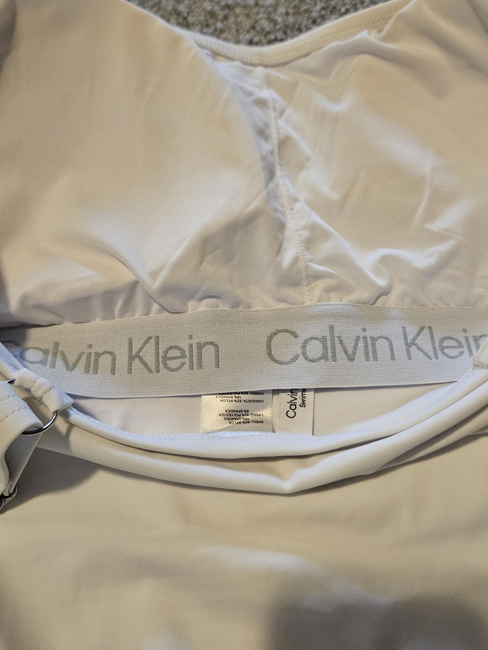 Calvin Klein White Ruched One-Piece Swimsuit - Picture 5 of 5